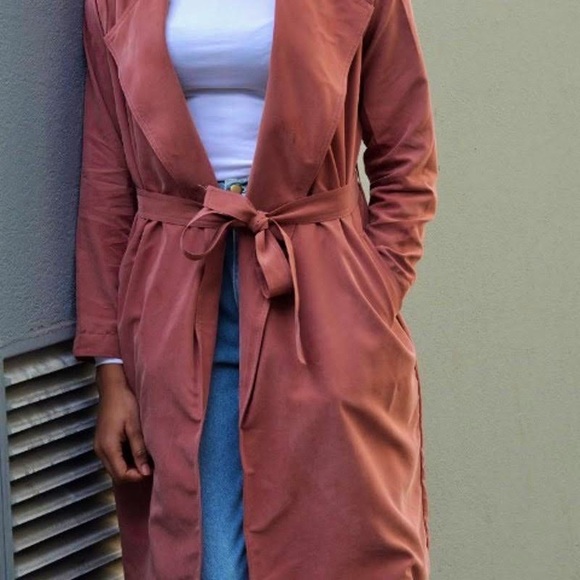 Vintage American Apparel Dylan Trench Coat Cocoa Bean - Picture 6 of 7